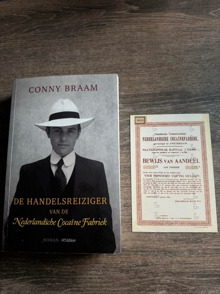 De Handelsreiziger" Conny Braam + bijbehorend aandeel NCF, Boeken, Ophalen of Verzenden, Zo goed als nieuw, Nederland, Conny Braam