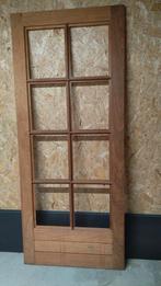 Hardhouten terrasdeur / achterdeur met kruisroeden, Ophalen, 80 tot 100 cm, Nieuw, Buitendeur
