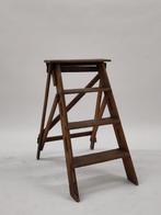 Antiek houten trap bibliotheek trappetje hout bijzettafeltje, Antiek en Kunst, Ophalen of Verzenden