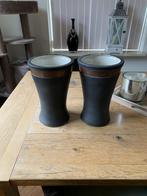 Bloempot  zwart 2 stuks, Tuin en Terras, Bloempotten, Rond, Binnen, Ophalen of Verzenden, Zo goed als nieuw