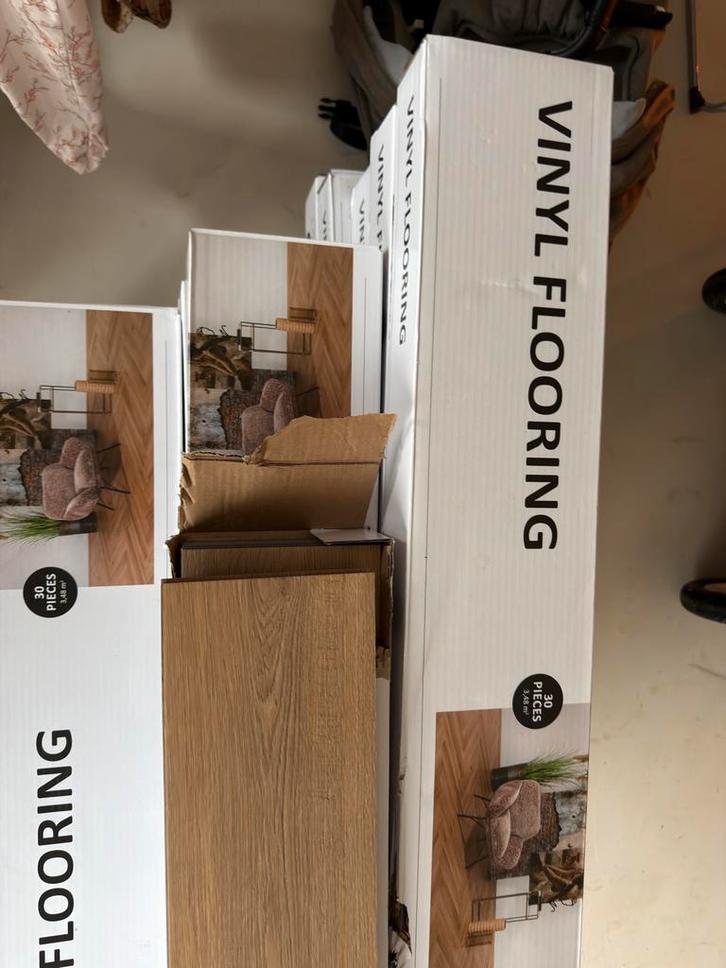 Nieuwe Dryback PVC Vloer - Warm Eiken - 76,5 m², Doe-het-zelf en Verbouw, Vloerdelen en Plavuizen, Nieuw, Vloerdelen of -planken