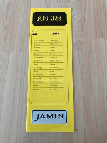 programma 1983 Nac-Ajax ( Kieft/van Basten ) beschikbaar voor biedingen