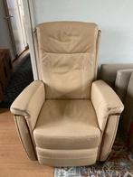 Relaxfauteuil soort donker Beige, Huis en Inrichting, Ophalen, Gebruikt, Minder dan 75 cm, Leer