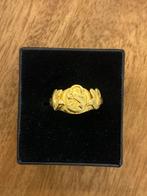 18 kraat gouden ring lovebirds, Verzenden, Zo goed als nieuw, 17 tot 18, Dame