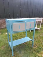 Leuk geschilderd tafeltje met lades, Huis en Inrichting, Tafels | Sidetables, Ophalen, Overige materialen, Gebruikt, 50 tot 100 cm