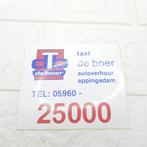 Retro sticker Taxi de Boer Appingedam, Verzamelen, Stickers, Ophalen of Verzenden, Zo goed als nieuw