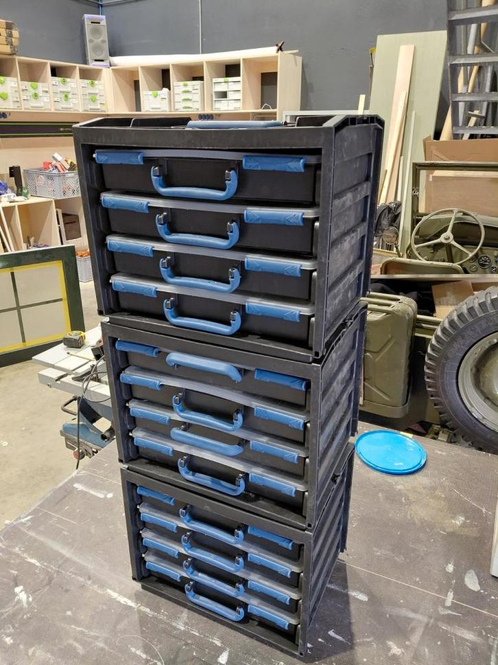 3x HBM 5-delige Organiser - Nieuwstaat!, Doe-het-zelf en Verbouw, Gereedschapskisten, Zo goed als nieuw, Ophalen
