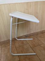 Wit verstelbaar tafeltje in hoogte verstelbaar, Minder dan 55 cm, Ophalen of Verzenden, Zo goed als nieuw, 60 cm of meer
