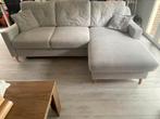 2 seats sofa + L arm + double bed silver grey, Ophalen, Zo goed als nieuw