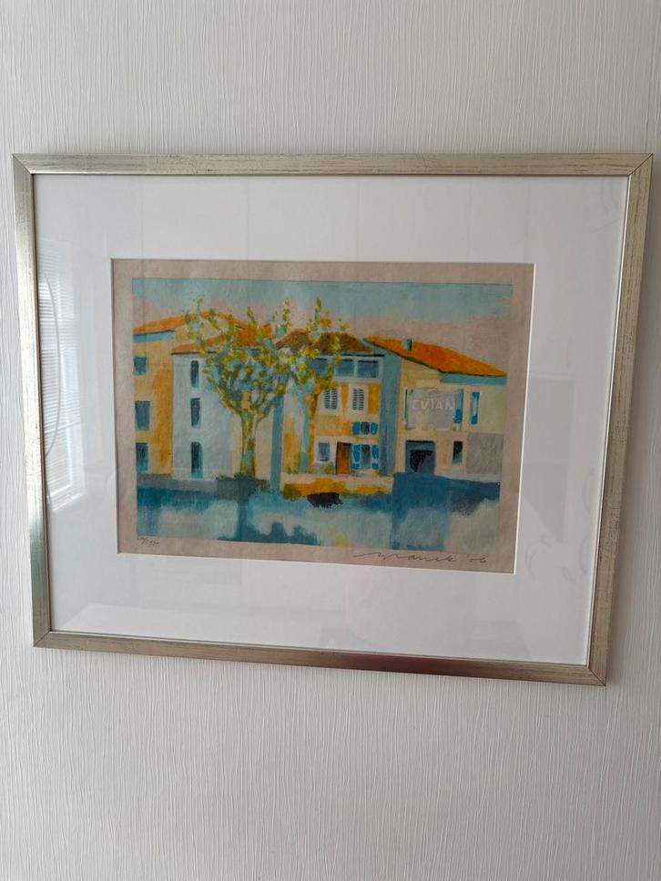 Schilderij Evian - Gesigneerd, Antiek en Kunst, Kunst | Schilderijen | Klassiek, Ophalen