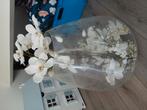 Grote hoge conjac vaas incl  bloemen, Ophalen, Overige kleuren, 50 tot 75 cm, Glas