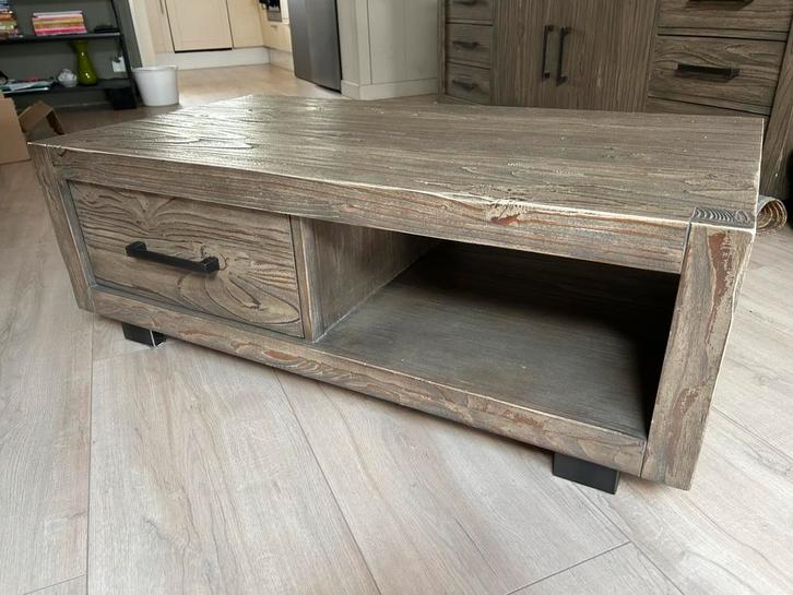 Alesio acacia houten salontafel van Pronto 120 x 65 x 42, Huis en Inrichting, Tafels | Salontafels, Zo goed als nieuw, Minder dan 50 cm