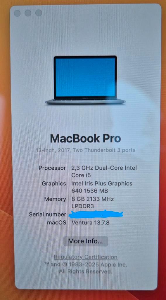 MacBook Pro 2017 13-inch | i5 | 8 GB | 256 GB, Computers en Software, Apple Macbooks, Gebruikt, MacBook Pro, 13 inch, 2 tot 3 Ghz