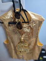 Goud Gilet - Fout & Feestelijk!, Kleding | Heren, Carnavalskleding en Feestkleding, Carnaval, Overige maten, Ophalen of Verzenden