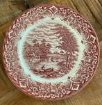 Rood Staffordshire ontbijtbord., Antiek en Kunst, Ophalen of Verzenden