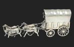 Zilver Miniatuur  Huifkar met 4 Span  Hollands Zilver, Antiek en Kunst, Antiek | Goud en Zilver, Verzenden, Zilver