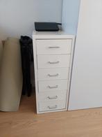 Wit metalen lade kastje, Ophalen, Minder dan 50 cm, Gebruikt, Minder dan 100 cm