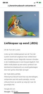 Heronimus Bosch beeldje “Liefdespaar op eend”., Ophalen, Zo goed als nieuw, Dier