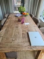 eettafel met 6 stoelen, Tuin en Terras, Tuintafels, Ophalen, Gebruikt, Rechthoekig, Hout