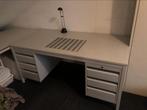 Stalen Bureau met gratis tafel, Ophalen, Zo goed als nieuw, Bureau