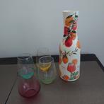 Waterfles met glazen, Ophalen of Verzenden