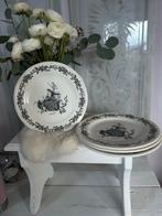 Gien Oiseaux Zwart Wit Ontbijtbordjes - Nieuw - 22cm, Ophalen, Blond Amsterdam, Nieuw, Bord(en)