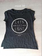 Zwart shirt, Maat 38/40 (M), Zwart, Ophalen of Verzenden, Zo goed als nieuw