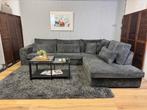 GRATIS LEVERING Zachte Antraciete Ribstof Hoekbank, Huis en Inrichting, Ophalen of Verzenden, Zo goed als nieuw, Noordkade 68A