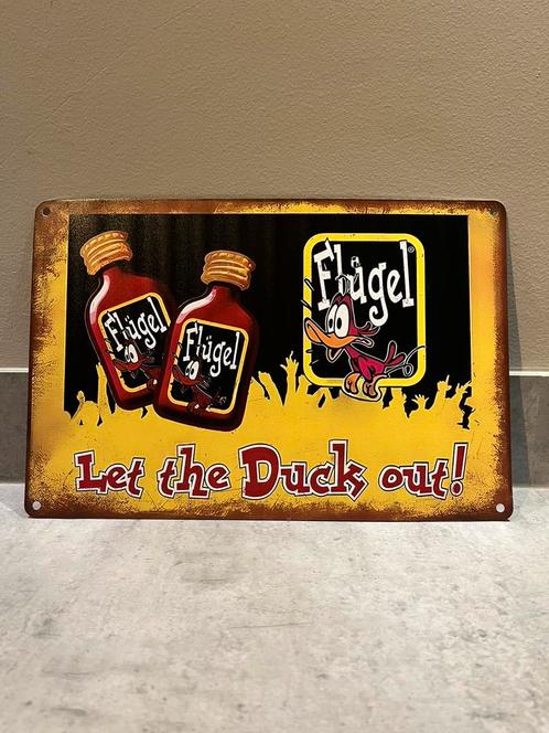 Mancave Bar Café Wanddecoratie metalen bordje Flügel, Verzamelen, Merken en Reclamevoorwerpen, Zo goed als nieuw, Reclamebord
