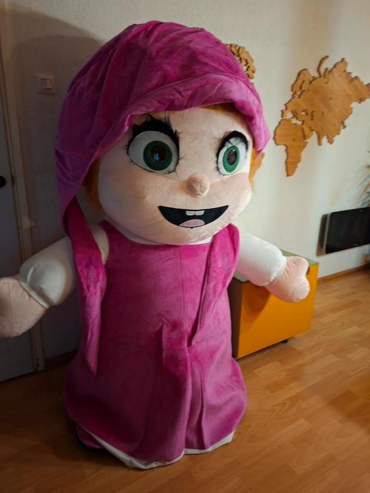 Masha en de Beer Mascotte Kostuum 2 Meter, Kleding | Heren, Carnavalskleding en Feestkleding, Zo goed als nieuw, Ophalen of Verzenden