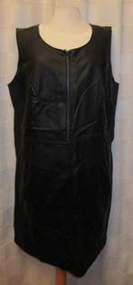 PU jurk zwart MSmode maat 48 A24, Zwart, Maat 46/48 (XL) of groter, Nieuw, Ophalen of Verzenden