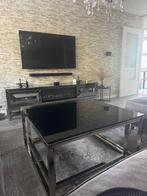 TV Meubel met Sfeerhaard & Salontafel Set - Hotel Chique, Ophalen, 150 tot 200 cm, Nieuw, Glas