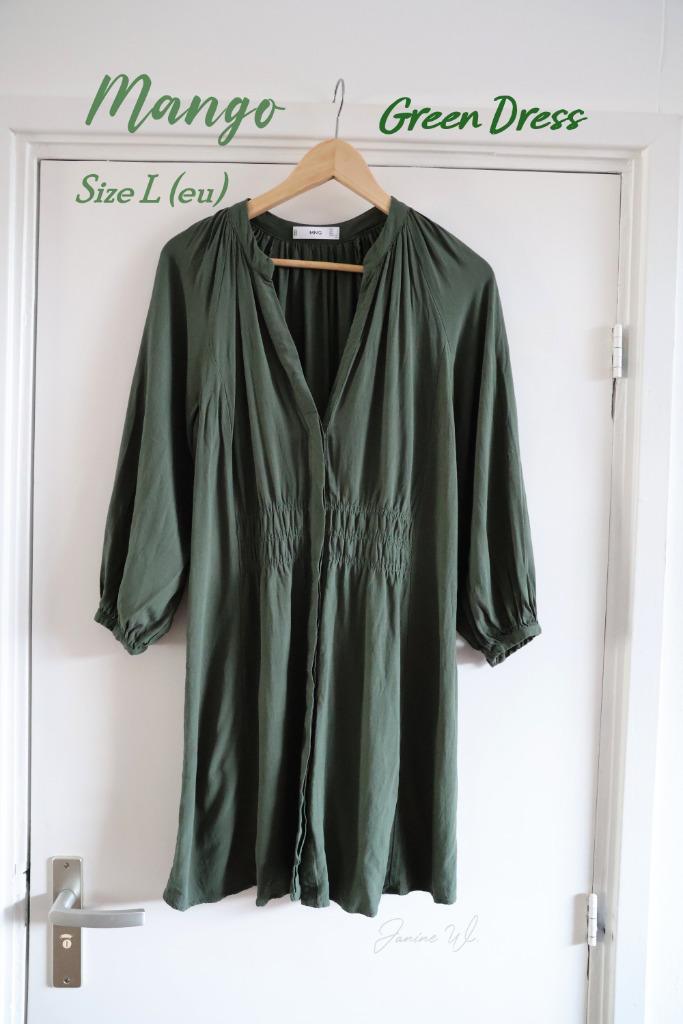 Mango jurk groen L (Splinter nieuw / ongedragen ), Kleding | Dames, Jurken, Nieuw, Maat 42/44 (L), Groen, Boven de knie, Ophalen of Verzenden