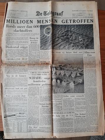 Telegraaf 1953 - Watersnoodramp beschikbaar voor biedingen