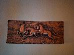 Bronskleurig Schilderij met Paarden, Antiek en Kunst, Ophalen of Verzenden