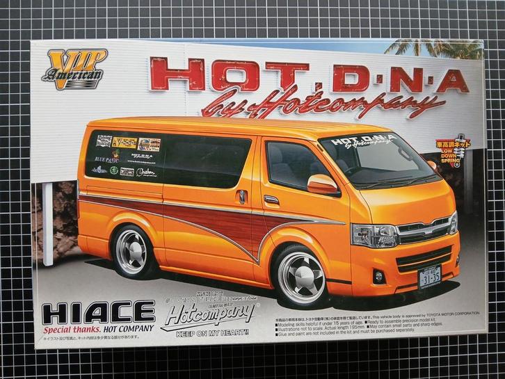 Aoshima Hiace 1/24 Modelbouw, Hobby en Vrije tijd, Modelbouw | Auto's en Voertuigen, Ophalen of Verzenden