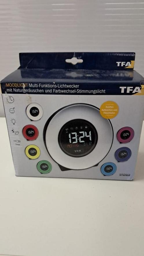 TFA Moodlight Lichtwekker / Natuurgeluiden - sfeerlicht, Witgoed en Apparatuur, Wekkers, Nieuw, Digitaal, Ophalen of Verzenden