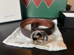 Gucci Riem bruin leder Full Set, Kleding | Heren, Riemen en Ceinturen, Ophalen of Verzenden, Bruin, Minder dan 95 cm