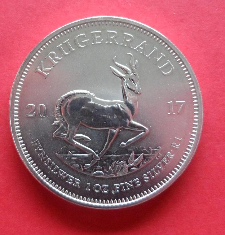 Zilveren Krugerrand 2017, Postzegels en Munten, Munten | Afrika, Losse munt, Zuid-Afrika, Zilver, Ophalen of Verzenden