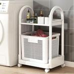 Wasmand rek wit op wieltjes, Ophalen of Verzenden, Nieuw, Wit