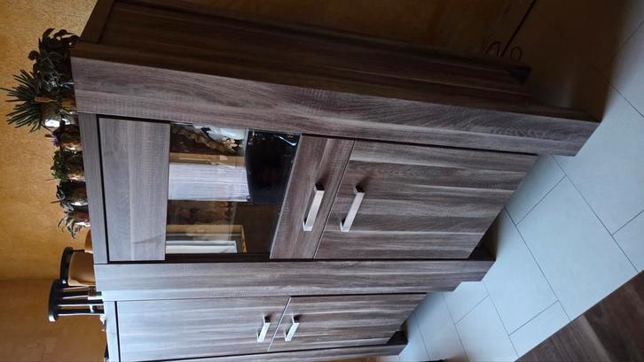 2 kasten en tafel incl 4 stoelen, Huis en Inrichting, Kasten | Dressoirs, Gebruikt, 50 tot 100 cm, 25 tot 50 cm, Ophalen