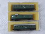 Minitrix Spur N Set von 3 Abteilwaggons, Hobby en Vrije tijd, Modeltreinen | N-Spoor, Gebruikt, Gelijkstroom, Verzenden, Trix