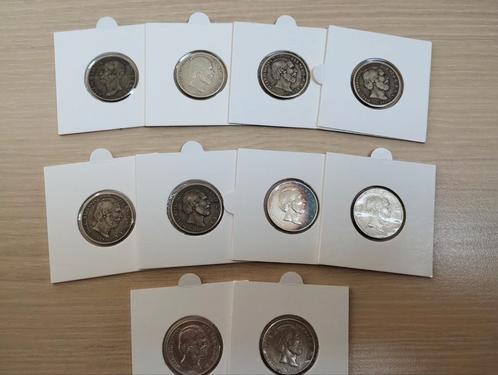 Bijzonder Fraaie Serie Halve Guldens 1848-1868 Willem II-III, Postzegels en Munten, Munten | Nederland, Setje, ½ gulden, Koning Willem II