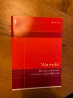 Sjoerd de Vries - Wat werkt?, Boeken, Ophalen of Verzenden, Zo goed als nieuw, Sjoerd de Vries