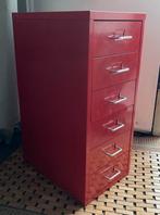 Rood metalen ladenkastje 68cm h-41cm d-28cm br, Huis en Inrichting, Ophalen, Gebruikt