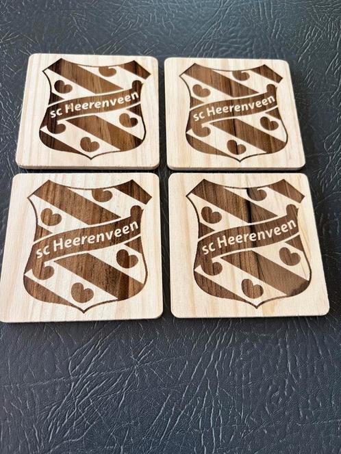 SC Heerenveen onderzetters, Huis en Inrichting, Woonaccessoires | Onderzetters, Zo goed als nieuw, Glas of Kopje, Ophalen of Verzenden