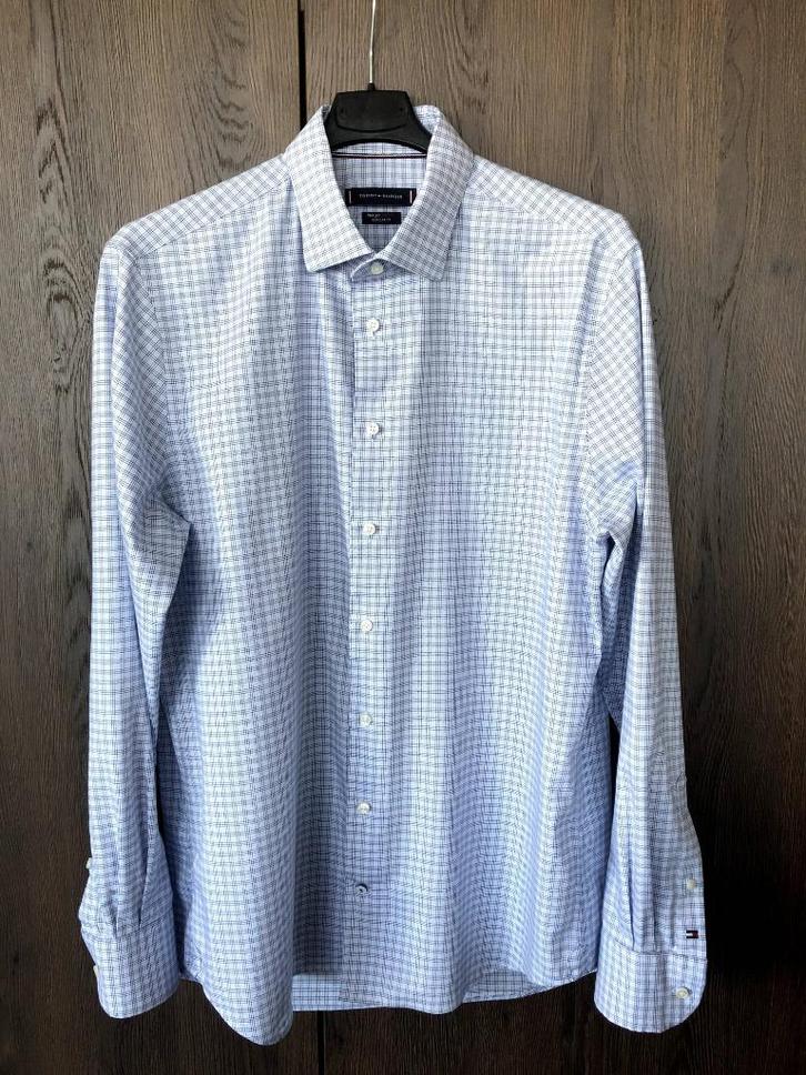 TOMMY HILFIGER overhemd, maat 41, Kleding | Heren, Overhemden, Gedragen, Halswijdte 41/42 (L), Blauw, Verzenden