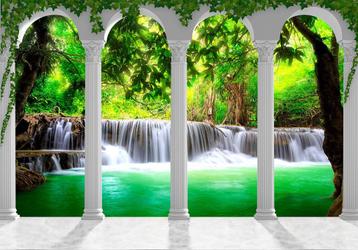 52 Togen Waterval Vlies Fotobehang 350x250cm in 3 maten XXL beschikbaar voor biedingen