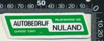 Sticker: Autobedrijf Nuland, Ophalen of Verzenden, Zo goed als nieuw, Auto of Motor