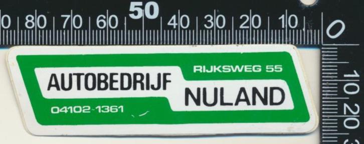 Sticker: Autobedrijf Nuland, Verzamelen, Stickers, Zo goed als nieuw, Auto of Motor, Ophalen of Verzenden